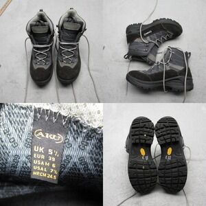 AKU Boots Unisex W 7.5 M 6 Gray Brown Gore Tex Cimon GTX Suede Waterproof Hiking